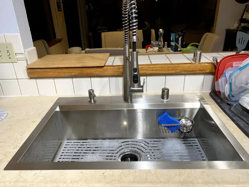 Kitchen sink replacement in residential home in Antioch, CA.