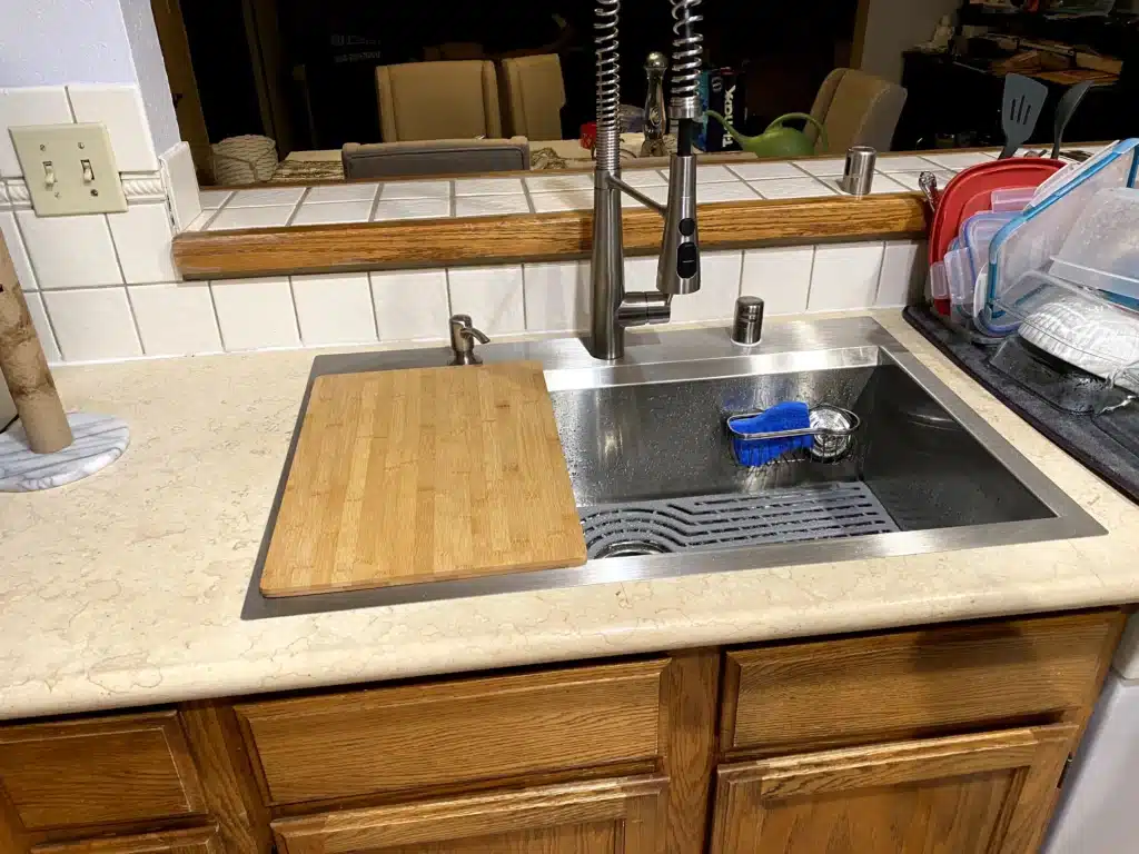 Kitchen sink replacement in residential home in Antioch, CA.