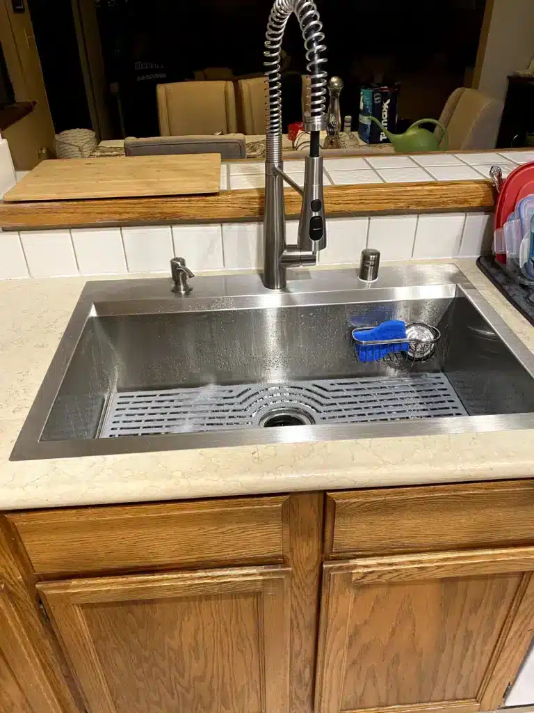 Kitchen sink replacement in residential home in Antioch, CA.