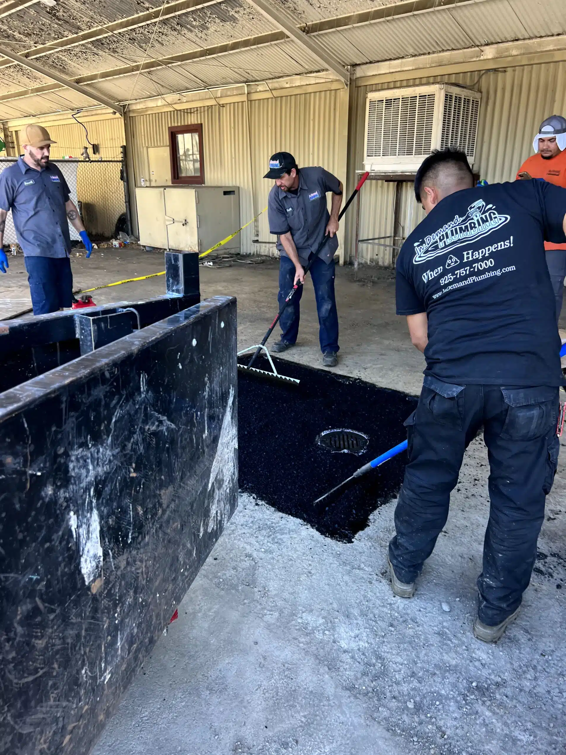Techs working on sewer line in Antioch, CA.